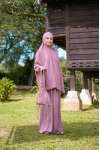 Telekung Lily Flamingo Pink
